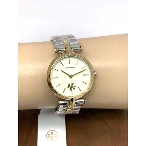 Tory Burch Women\'s Watch TBW2044 Quartz Cream Dial Two Tone Stainless Steel 30mm main image 11